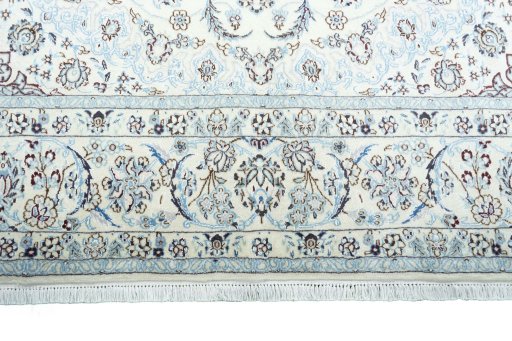 Full view of New Nain rug from Iran / Persia, 310 × 200 cm in Beige tones