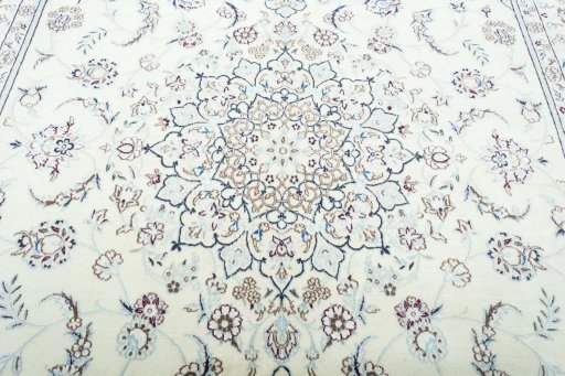 Central medallion detail of New Nain rug from Iran / Persia