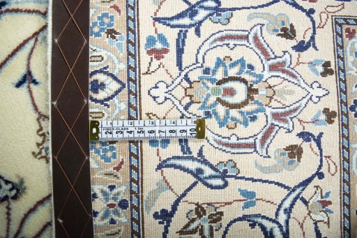 Central medallion detail of New Nain rug from Iran / Persia