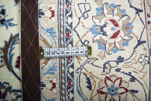 Central medallion detail of 2000s Nain rug from Iran / Persia