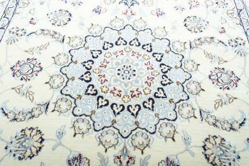 Central medallion detail of New Nain rug from Iran / Persia