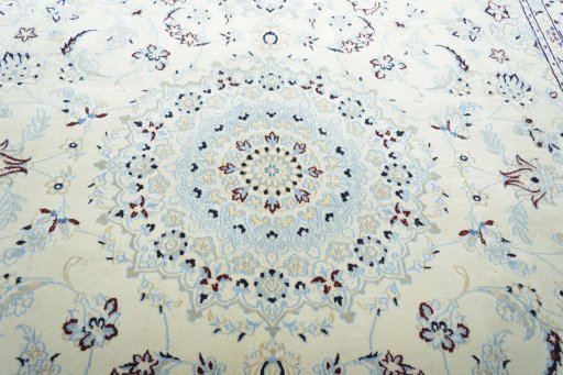 Central medallion detail of New Nain rug from Iran / Persia