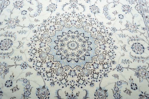 Central medallion detail of New Nain rug from Iran / Persia