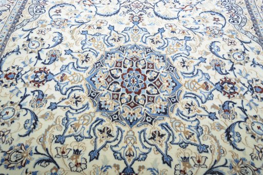 Central medallion detail of New Nain rug from Iran / Persia