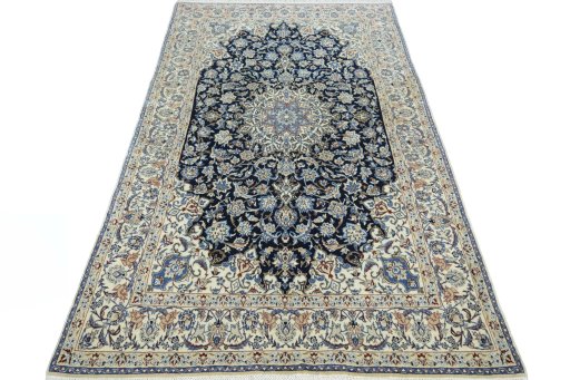Surface texture of 1970s Nain rug with natural Cork and intricate pattern