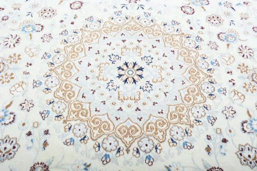 Central medallion detail of New Nain rug from Iran / Persia