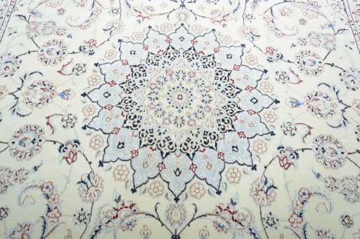 Central medallion detail of New Nain rug from Iran / Persia