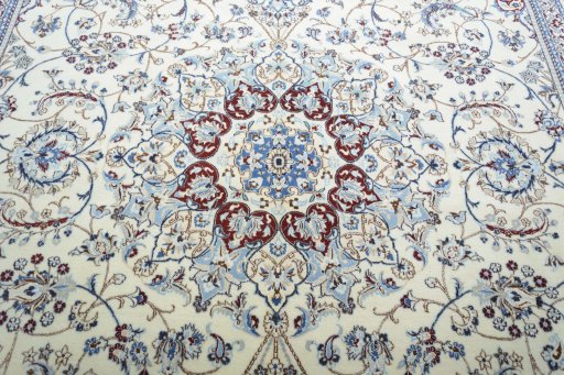 Central medallion detail of New Nain rug from Iran / Persia