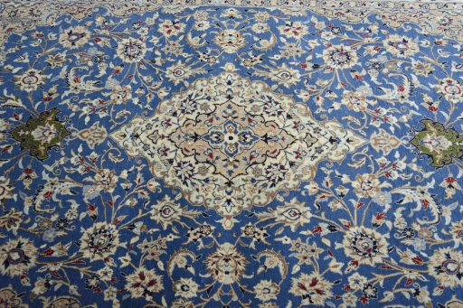 Central medallion detail of New Nain rug from Iran / Persia