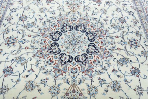 Central medallion detail of New Nain rug from Iran / Persia