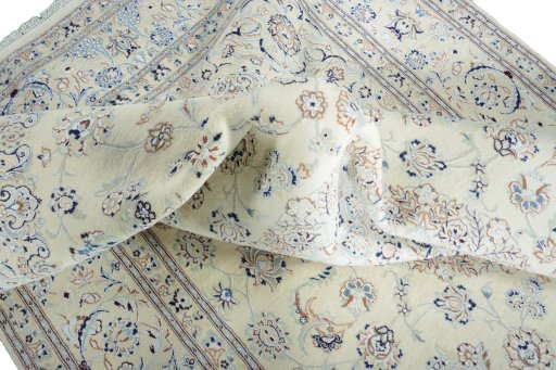 Surface texture of New Nain rug with natural Cork and intricate pattern