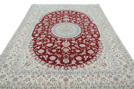 Surface texture of New Nain rug with natural Cork and intricate pattern