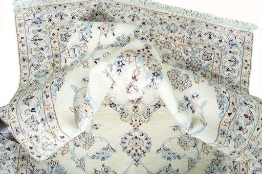 Surface texture of New Nain rug with natural Cork and intricate pattern