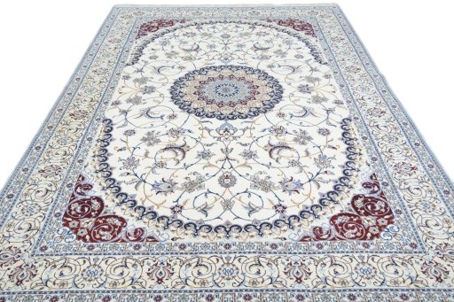 Surface texture of New Nain rug with natural Cork and intricate pattern