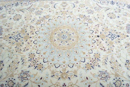 Central medallion detail of New Nain rug from Iran / Persia