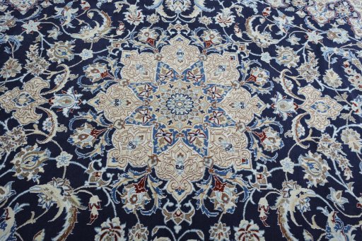 Central medallion detail of New Nain rug from Iran / Persia