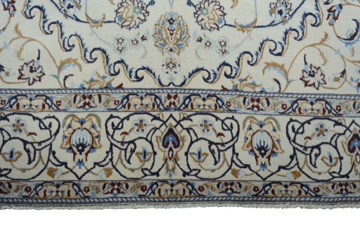 Full view of New Nain rug from Iran / Persia, 300 × 204 cm in Beige tones