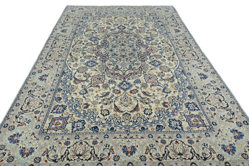 Surface texture of New Nain rug with natural Wool and intricate pattern