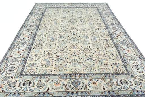Surface texture of New Nain rug with natural Wool and intricate pattern
