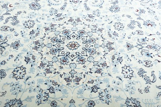 Central medallion detail of New Nain rug from Iran / Persia