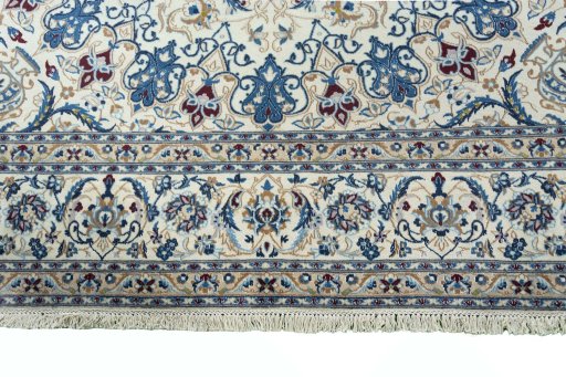 Central medallion detail of New Nain rug from Iran / Persia