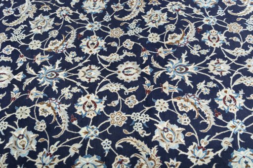 Central medallion detail of New Nain rug from Iran / Persia