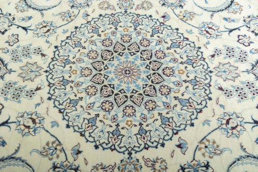 Central medallion detail of New Nain rug from Iran / Persia