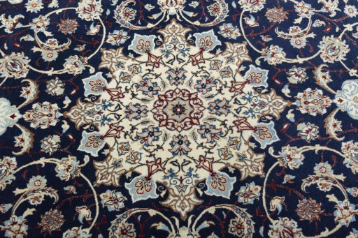 Central medallion detail of New Nain rug from Iran / Persia
