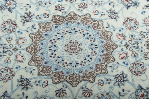 Central medallion detail of New Nain rug from Iran / Persia