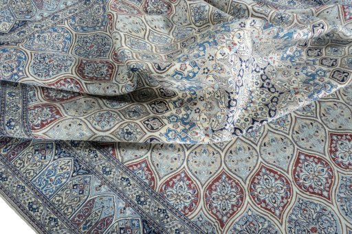 Surface texture of New Nain rug with natural Cork and intricate pattern