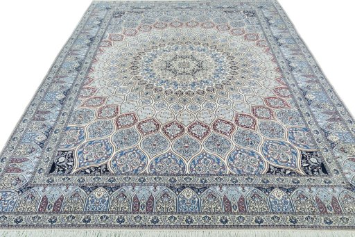 Surface texture of New Nain rug with natural Cork and intricate pattern