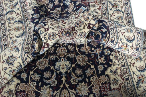 Surface texture of New Nain rug with natural Cork and intricate pattern
