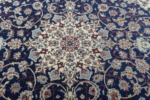 Central medallion detail of New Nain rug from Iran / Persia