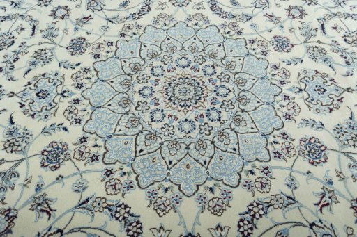 Central medallion detail of New Nain rug from Iran / Persia