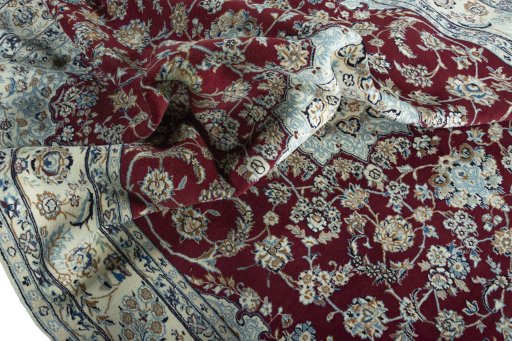 Surface texture of New Nain rug with natural Cork and intricate pattern
