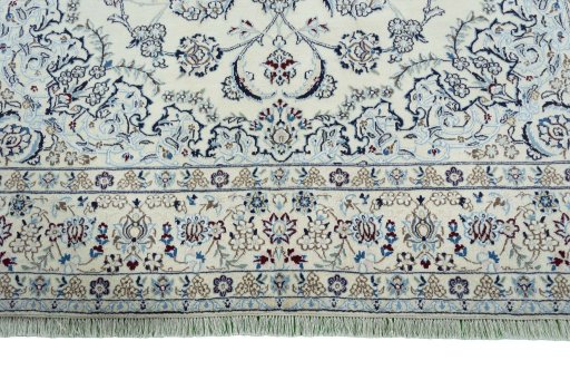 Full view of 2000s Nain rug from Iran / Persia, 300 × 200 cm in Beige tones