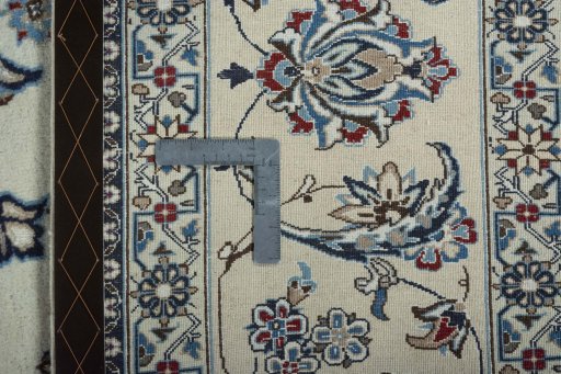 Central medallion detail of 2000s Nain rug from Iran / Persia
