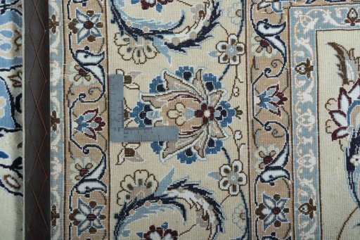 Central medallion detail of New Nain rug from Iran / Persia
