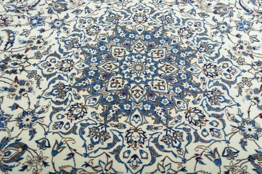 Central medallion detail of New Nain rug from Iran / Persia