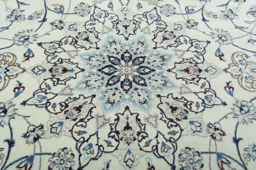 Central medallion detail of New Nain rug from Iran / Persia