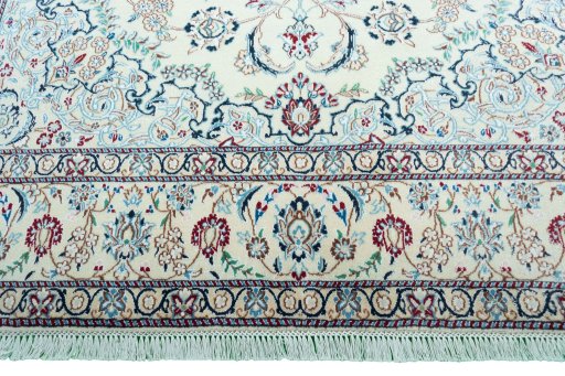 Full view of 2000s Nain rug from Iran / Persia, 300 × 200 cm in Beige tones