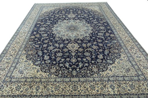 Surface texture of 2000s Nain rug with natural Cork and intricate pattern