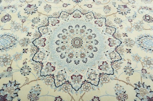 Central medallion detail of New Nain rug from Iran / Persia