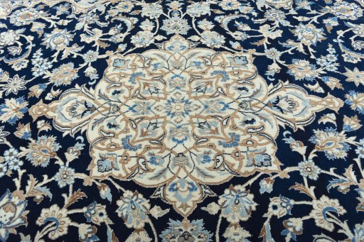 Central medallion detail of New Nain rug from Iran / Persia