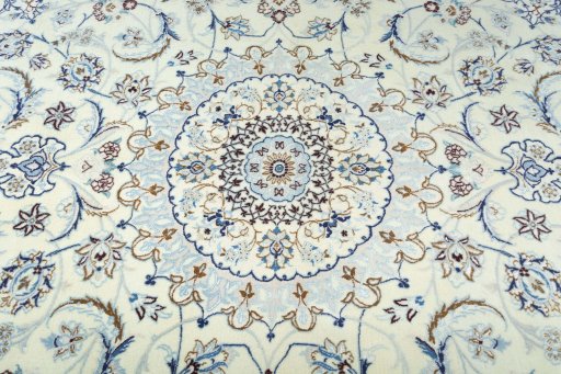 Central medallion detail of New Nain rug from Iran / Persia