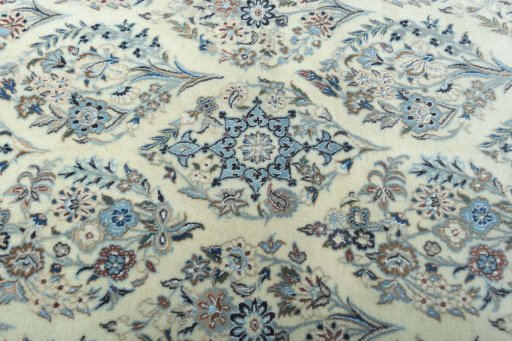 Central medallion detail of New Nain rug from Iran / Persia