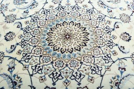 Central medallion detail of New Nain rug from Iran / Persia