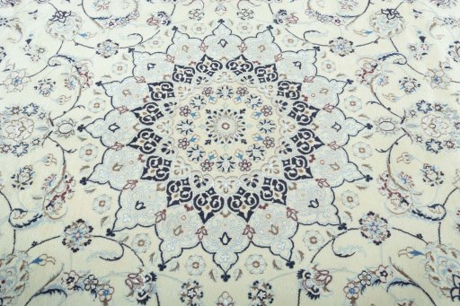 Central medallion detail of New Nain rug from Iran / Persia