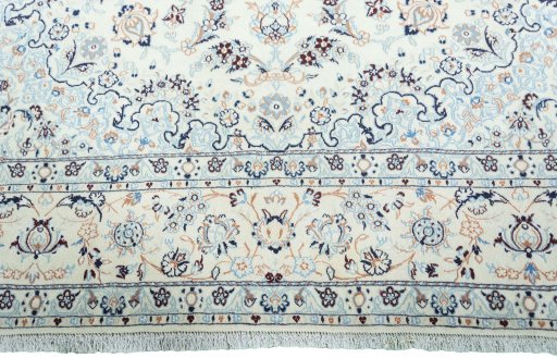 Full view of New Nain rug from Iran / Persia, 350 × 245 cm in Beige tones