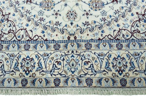 Full view of 2000s Nain rug from Iran / Persia, 311 × 200 cm in Beige tones